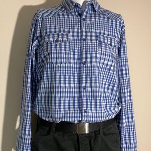 GUESS AUSTIN SLIM FIT PLAID LONG SLEEVE SHIRT
